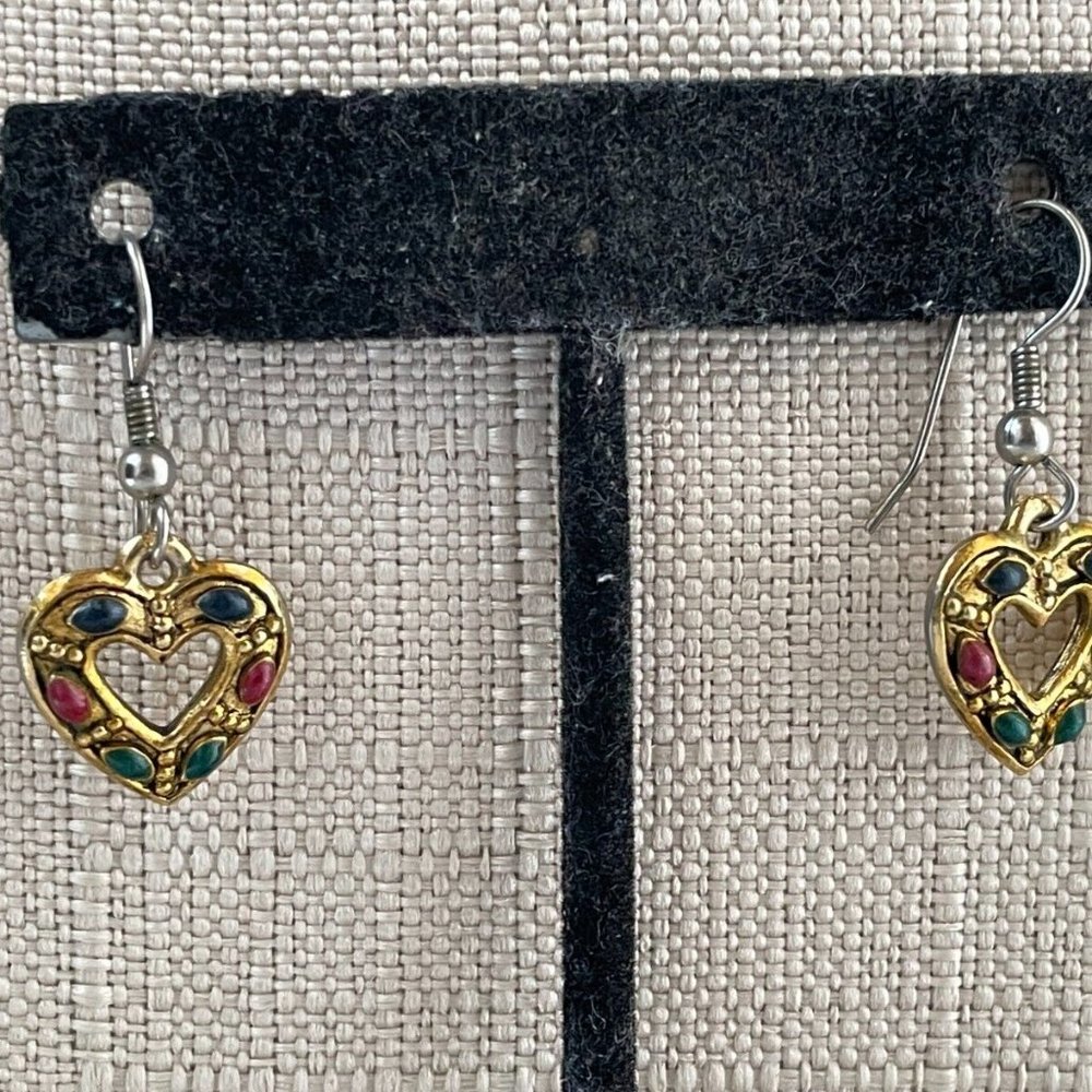 Vintage Earrings Gold Tone Fashion Ear Jewelry Women Earrings - Picture 2 of 10